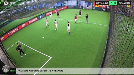 Faute de Antonin  Defer - FC AVESNOIS