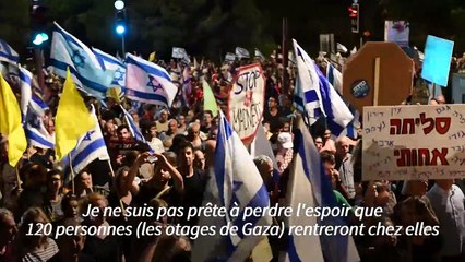 Dans la rue, des manifestants israéliens demandent une trêve à Gaza