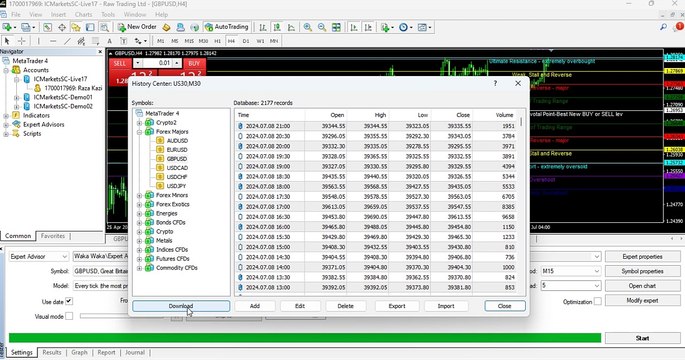 How to download history data in Metatrader MT4