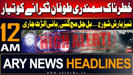 ARY News 12 AM Prime Time Headlines | 9th July 2024 | High Alert - Dangerous Hurricane