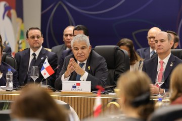 Presidente Mulino habla en reunión del Mercosur