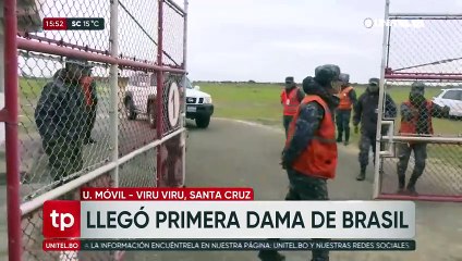 Con resguardo policial, la Primera Dama de Brasil llega a Santa Cruz de la Sierra