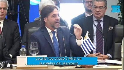 Lacalle Pou criticó a Milei en la cumbre del Mercosur