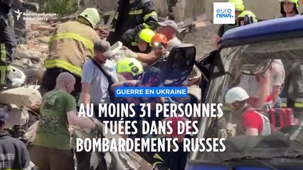 Au moins 31 morts en Ukraine après des bombardements massifs russes