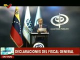 Fiscal General Tarek William Saab denuncia nueva trama conspirativa contra la estabilidad del país