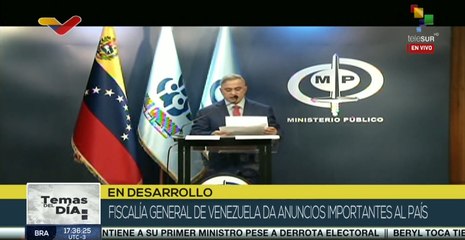 Fiscalía General de Venezuela ofreció detalles sobre trama conspirativa denunciada desde Colombia