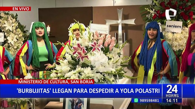 San Borja: Burbujitas llegan al Ministerio de Cultura para despedirse de Yola Polastri