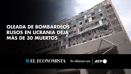 Oleada de bombardeos rusos en Ucrania deja más de 30 muertos
