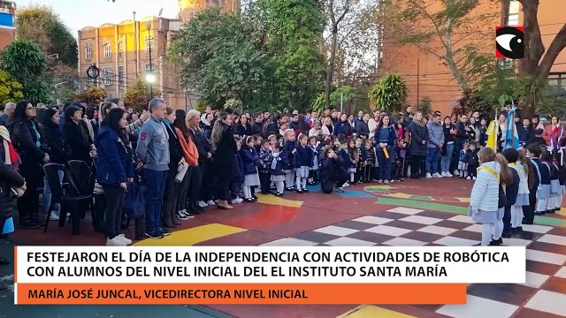 Festejaron el Día de la Independencia con actividades de robótica con alumnos del nivel inicial del el Instituto Santa María
