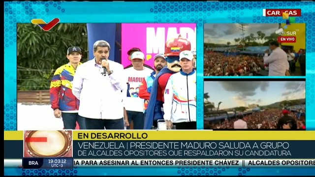 El presidente de Venezuela y candidato por el GPP Nicolás Maduro agradeció el apoyo a su candidatura de 3 alcaldes de oposición