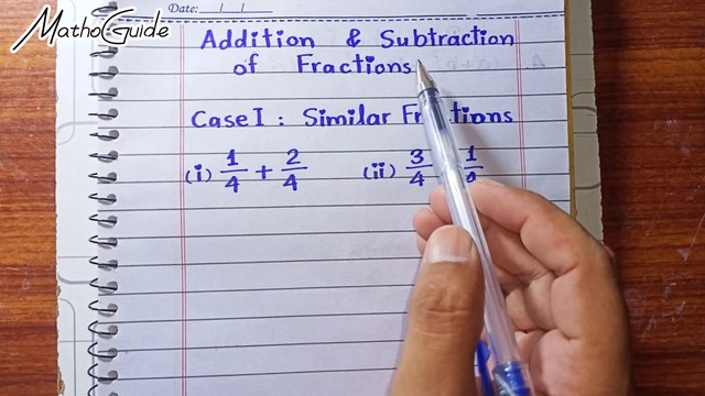 Adding and Subtracting Similar Fractions by MathoGuide