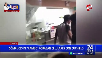 Comas: capturan a cómplices de 'Rambo' cuando robaban celulares con un cuchillo