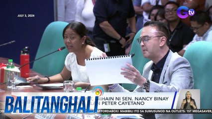 Ethics complaint, inihain ni Sen. Nancy Binay laban kay Sen. Alan Peter Cayetano | Balitanghali