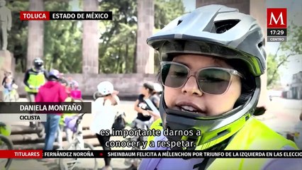 En Toluca, realizan rodada "Morras para Morras" para pedir mejores condiciones viales