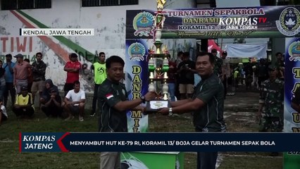 Menyambut HUT ke-79 RI, Koramil 13/Boja Gelar Turnamen Sepak Bola