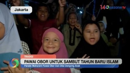 Serunya Parade Pawai Obor Sambut Tahun Baru Islam dan Diisi Dongeng Anak