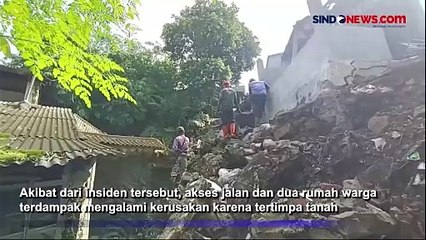 Longsor di Cipayung Depok , Warga Sempat Dengar Gemuruh Keras Sebelum Rumahnya Tertimpa Tanah