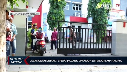 Layangkan Somasi, YPDPB Pasang Spanduk di Pagar SMP Nasima