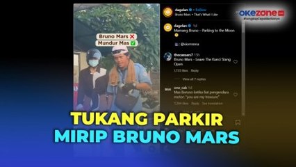 Viral! Tukang Parkir Mirip Bruno Mars