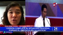 Romy Chang sobre mensajes amenazantes de Vladimir Cerrón: “Está agravando su situación legal”