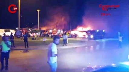 Malatya'da sanayi sitesinde yangın 25 dükkan kullanılamaz hale geldi!