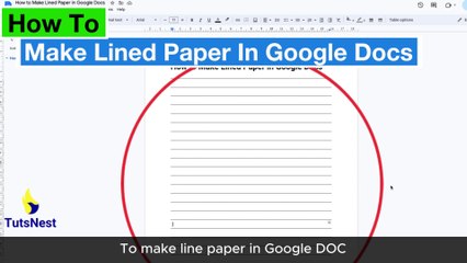 How To Make Lined Paper In Google Docs