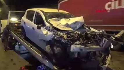 Geri geri gelen TIR’ın dorsesi altında kaldı, kazada burnu bile kanamadı