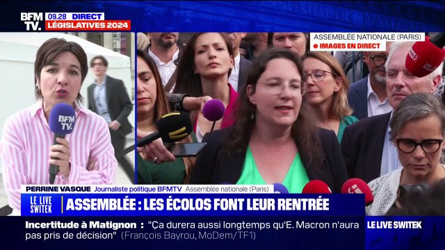 Les nouveaux députés écologistes arrivent à l'Assemblée nationale