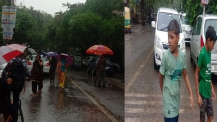 दिल्ली में उमस भरी गर्मी के बीच बार‍िश ने दी बड़ी राहत, कई इलाकों में हुई झमाझम बार‍िश