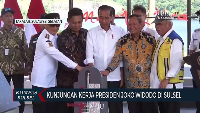Kunjungan Kerja Presiden Joko Widodo Di Sulsel Resmikan Bendungan Pamukkulu