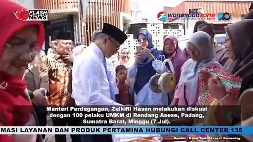 Diskusi Mendag Zulkifli Hasan dengan Pelaku UMKM Kota Padang