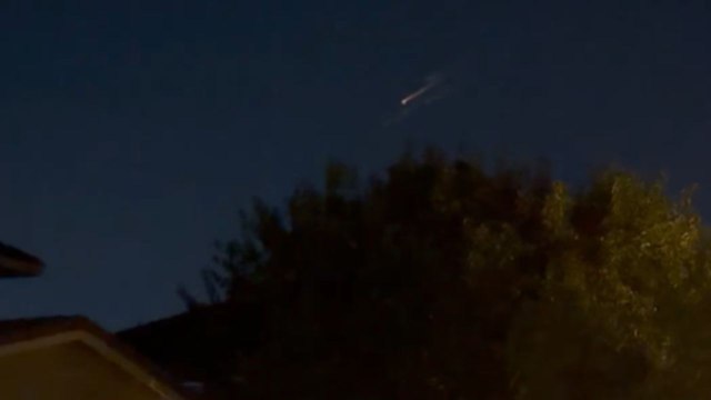 Awe-inducing footage of meteor shower over Fontana, California