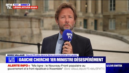 "Le Nouveau Front populaire peut gouverner pour prendre ces mesures d'urgences", réagit Boris Vallaud (PS)