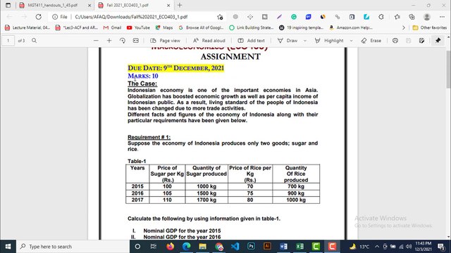 ECO403 GDB NO1 Solution Autumn 2021-GDB Solutions-VU-Macroeconomics