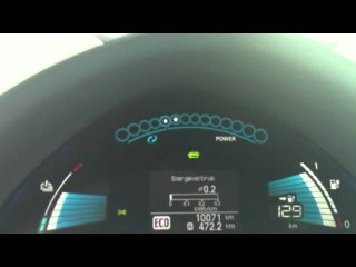 Nissan Leaf. Cuadro de instrumentos.