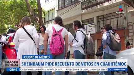 Claudia Sheinbaum pide el recuento de votos en la alcaldía Cuauhtémoc