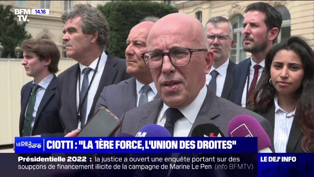 Éric Ciotti: La première force politique, c'est celle de l'union des droites