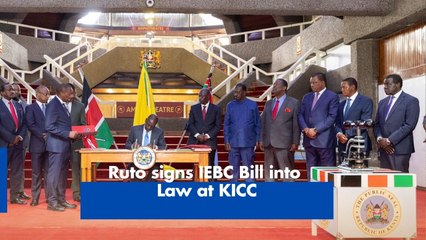 Ruto signs IEBC Bill into Law at KICC