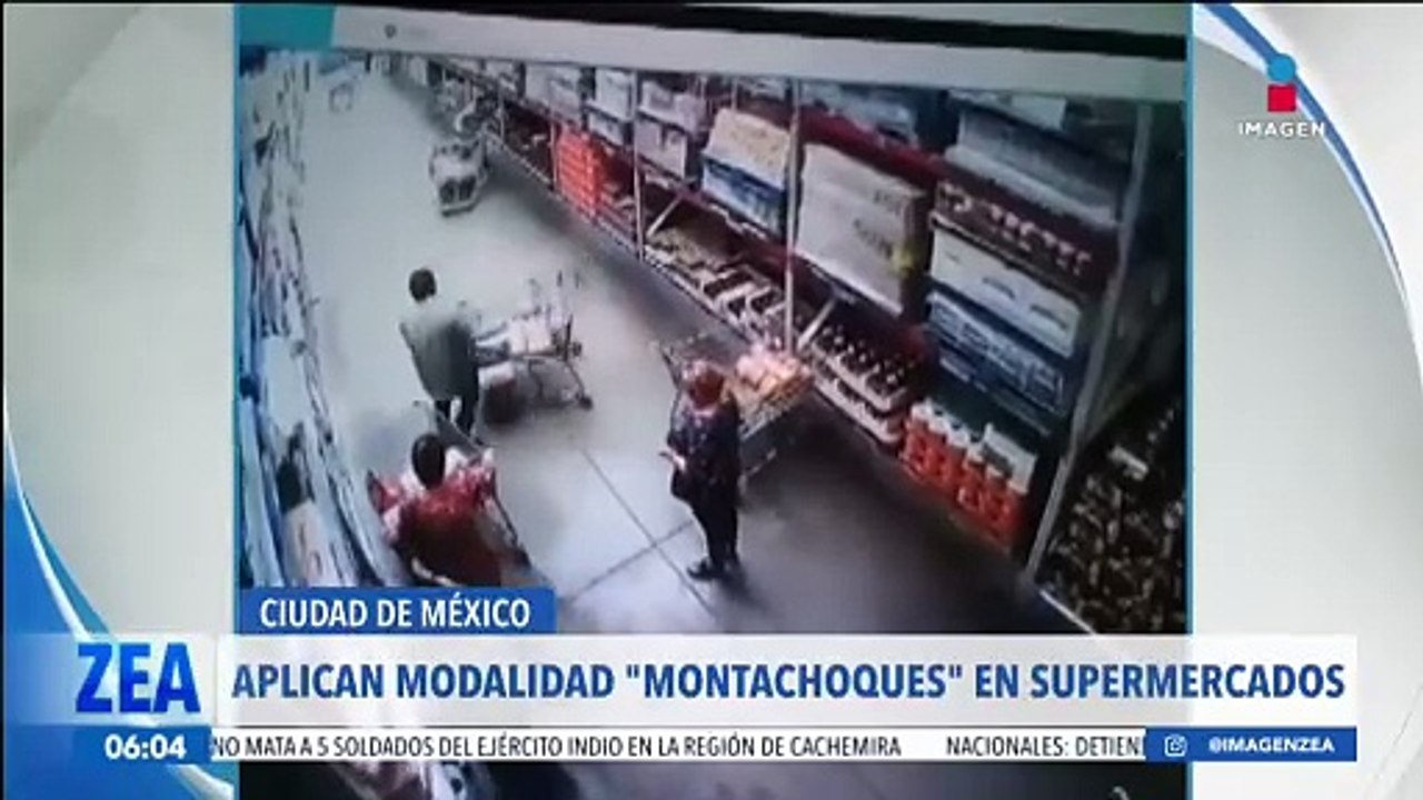 Aplican modalidad "montachoques" en supermercados