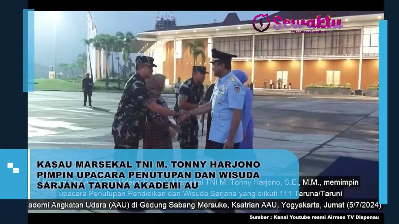 Kasau Marsekal TNI M. Tonny Harjono Pimpin Upacara Penutupan dan Wisuda Para Sarjana Taruna Akademi AU