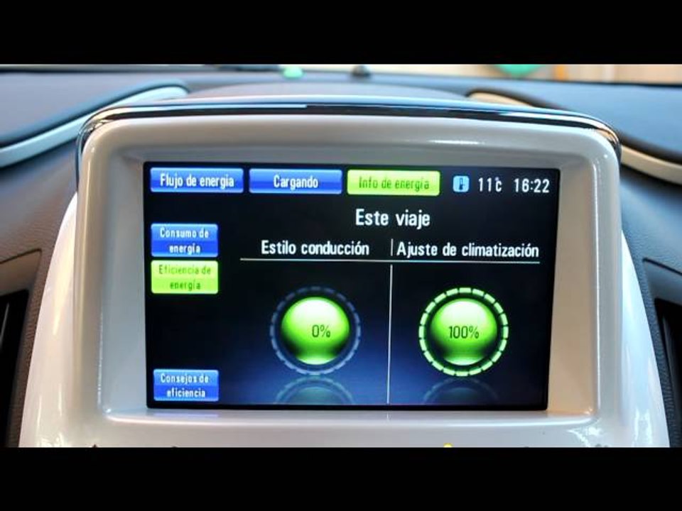 Chevrolet Volt. Pantalla del salpicadero