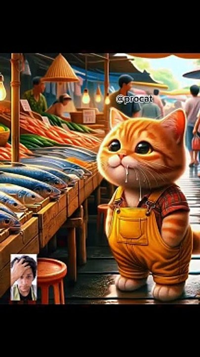 Cat stole a fish