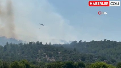 Rüzgarın etkili olduğu orman yangınında ekip sayıları artırıldı