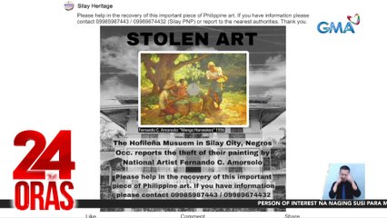 24 Oras: (Part 3) Ninakaw na obra ni Fernando Amorsolo; pag-arangkada ng Palarong Pambansa 2024; pagrampa ng "Pulang Araw" cast sa red carpet, atbp.