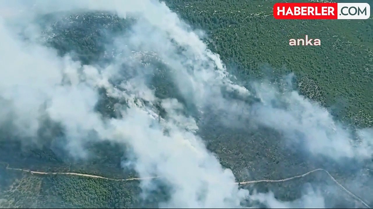 Muğla'da Büyüyen Orman Yangınına Havadan ve Karadan Müdahale Devam Ediyor