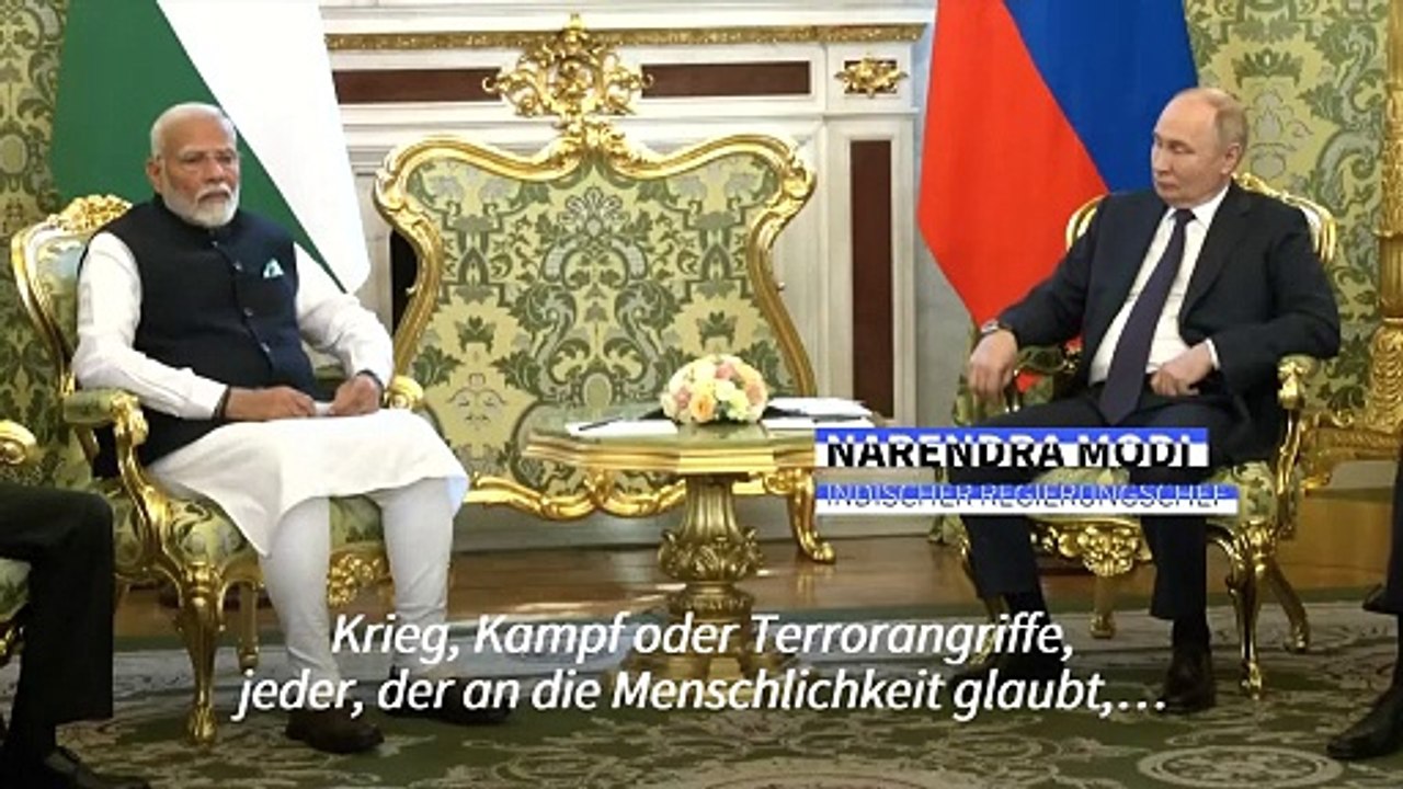 Modi zu Putin: Kriege lösen keine Probleme