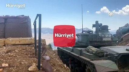 MSB, Irak'ın kuzeyinde tank atışı görüntülerini paylaştı