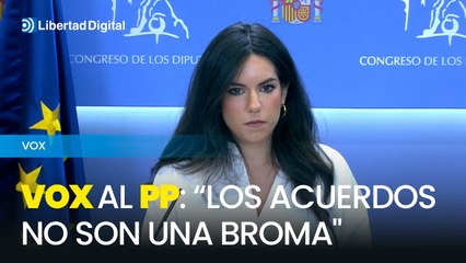 Vox insiste al PP en que los acuerdos en CCAA "no son una broma"
