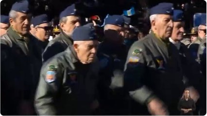 El desfile de los veteranos de Malvinas
