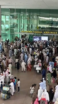 Hajj 2024 Flights Arrived at Islamabad Airport #hajj #hajj2024 #islamabadairport #pakistan